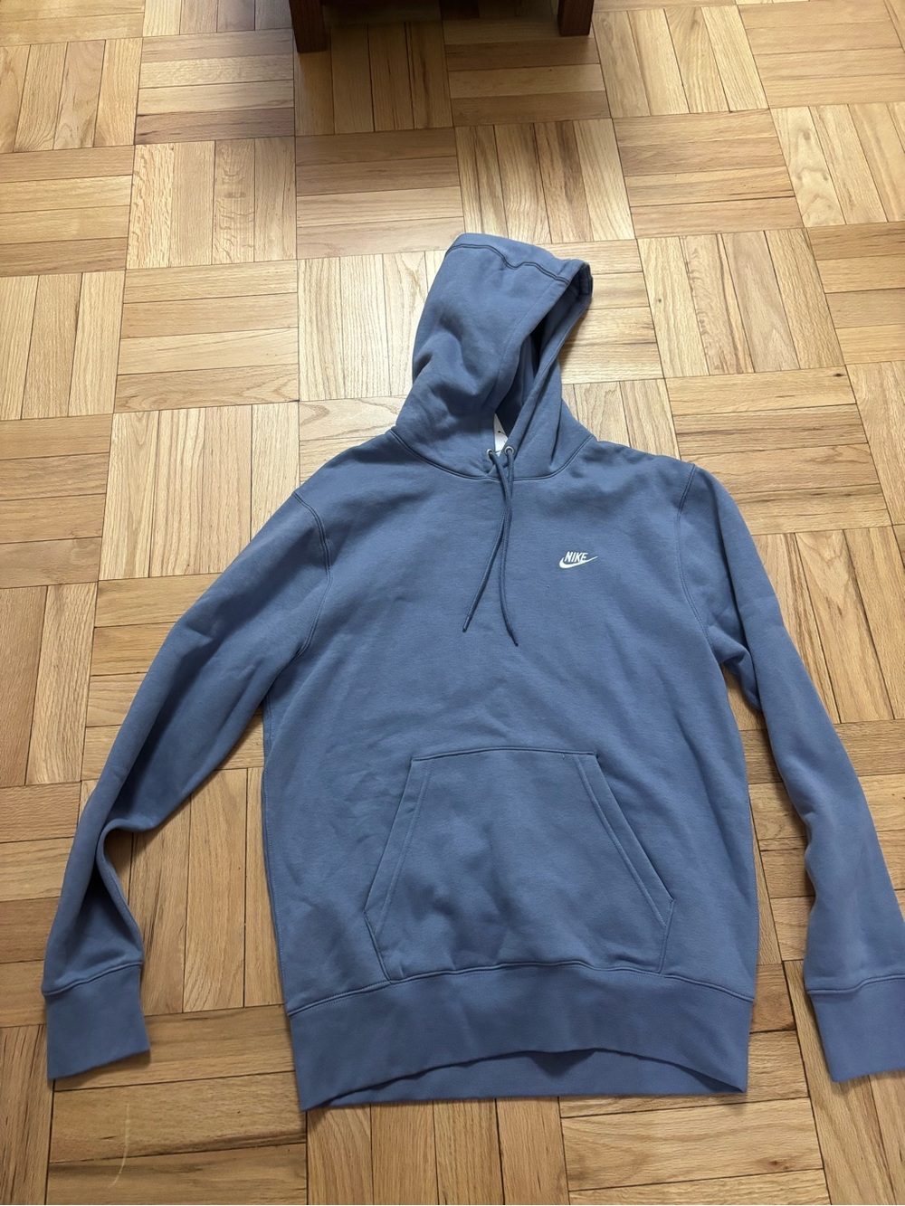 Nike Sportswear Club Fleece Hoodie World Indigo White Men's Small FN3859-499